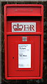 Close up, Elizabeth II postbox on High Street, Little Wilbraham