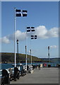 SW8033 : Flags flying on St Piran's Day on Prince of Wales Pier Falmouth by Rod Allday