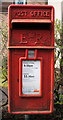 Close up, Elizabeth II postbox on Cotton End Road, Exning