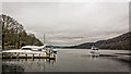 SD3787 : Boats at Lakeside Pier by Peter Moore