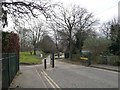 Cannon Lane changes from a road to a track / path