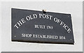 Sign on Old Post Office