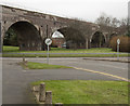 Viaduct crossing roundabout