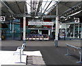 Ticket barriers at the southwest end of Swansea railway station