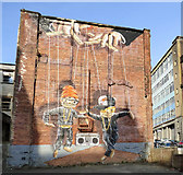 NS5965 : John Street puppets mural by Thomas Nugent