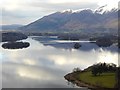 NY2619 : Derwent Water with Skiddaw under snow by Oliver Dixon