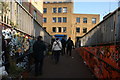 View up the pedestrian ramp leading from Leake Street from Lower Marsh