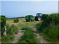 Baling silage at Tan Ddinas