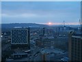 Sunset over Cardiff