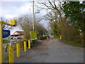 Looking along Langley Walk from the end of Cherry Lane