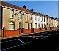 Houses and front walls, Llandafen Road, Pemberton, Llanelli