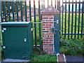 Floodwall art location, beside Brunton Park