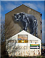 Maryhill Road Panther graffiti style mural