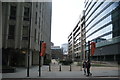 View along the Aldgate Place development from Leman Street