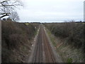 Railway towards Bury St Edmunds and Ipswich