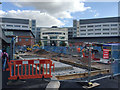 SP3880 : Remodelling the bus bays, University Hospital, Walsgrave, Coventry by Robin Stott