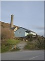 Bungalow and mine chimney, Rose Hill, Porthtowan