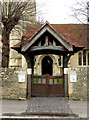 The lych gate to St Mary the Virgin Church
