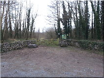 M4515 : Entrance to Castle Taylor Woodland - A native woodland restoration project by DeeEmm