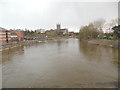 SO8454 : Looking South down the River Severn in Worcester by David Hillas