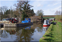 SD4616 : Canal maintenance boat, Spark Bridge by Ian Taylor