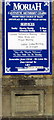 Moriah chapel information board and date stone, Loughor