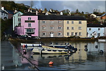 SX8654 : Ferry Boat Inn and houses on The Quay at Dittisham by David Martin