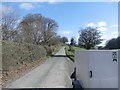 The B4392 near Maesmawr Hall