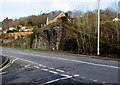 Masonry remains of a railway bridge in Treharris