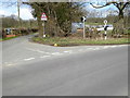 Road junction at southern end of Langhurst Lane