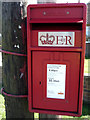 Close up, Elizabeth II postbox on High Street