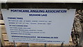 Porthcawl Angling Association notice, Meadow Lake, Newton