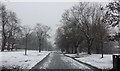 Farnworth Park in snow