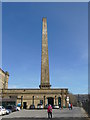 SE1437 : The chimney at Salts Mill by Graham Hogg