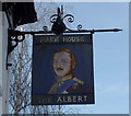 Sign for the Albert public house, Hitchin