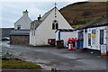 Church and cafe on the shore at Beesands