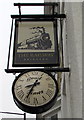 The Railway name sign and Good Times clock, Bridgend