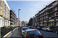 A street full of scaffolding