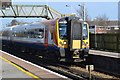 Fast train passing through Wool Station