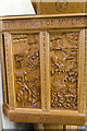 SK9246 : Pulpit carvings, All Saints' church, Hough-On-The-Hill by Julian P Guffogg