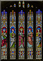SK9246 : East window, All Saint's church, Hough-On-The-Hill by Julian P Guffogg