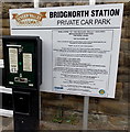 Information board, Bridgnorth Station private car park