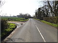 TM1855 : B1077 Helmingham Road & footpath by Geographer