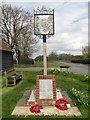 Whepstead War Memorial and village sign