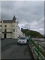 Looking east down Marine Terrace towards the Castle in Criccieth