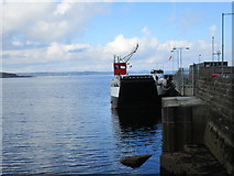 NS2059 : Ferry moored at Largs Pier by Jonathan Thacker