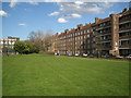 TQ3378 : Three blocks of the Kinglake Estate fronting Surrey Square Park, Walworth by Robin Stott