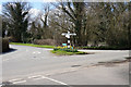 Road junction at Sunny Bank Park