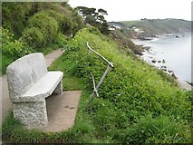SX2653 : Bench seat on the coast path by Philip Halling