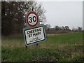 TM0856 : Creeting St Mary Village Name sign on Mill Lane by Geographer